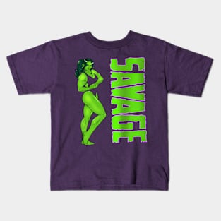 She’s a savage Kids T-Shirt